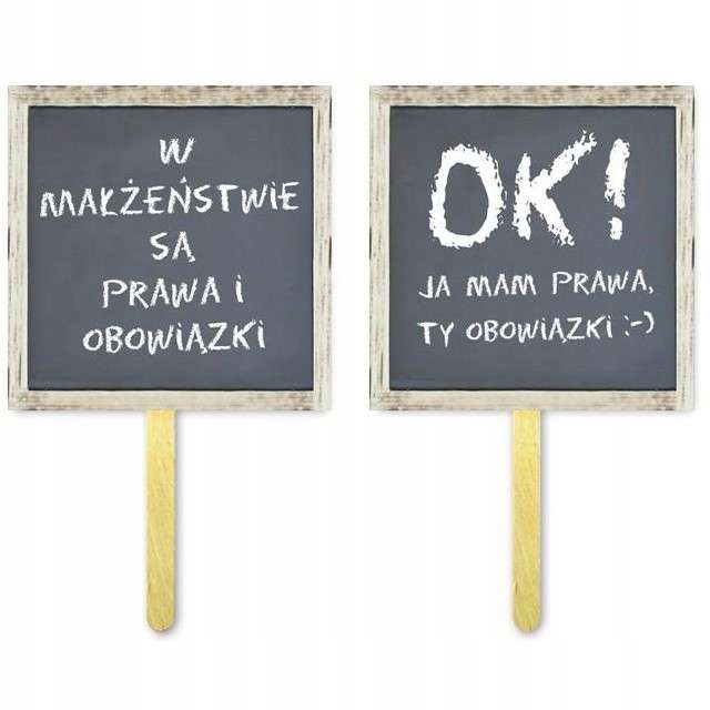 

Fotosesja tabliczki Prawa i Obowiązki małżeństwo