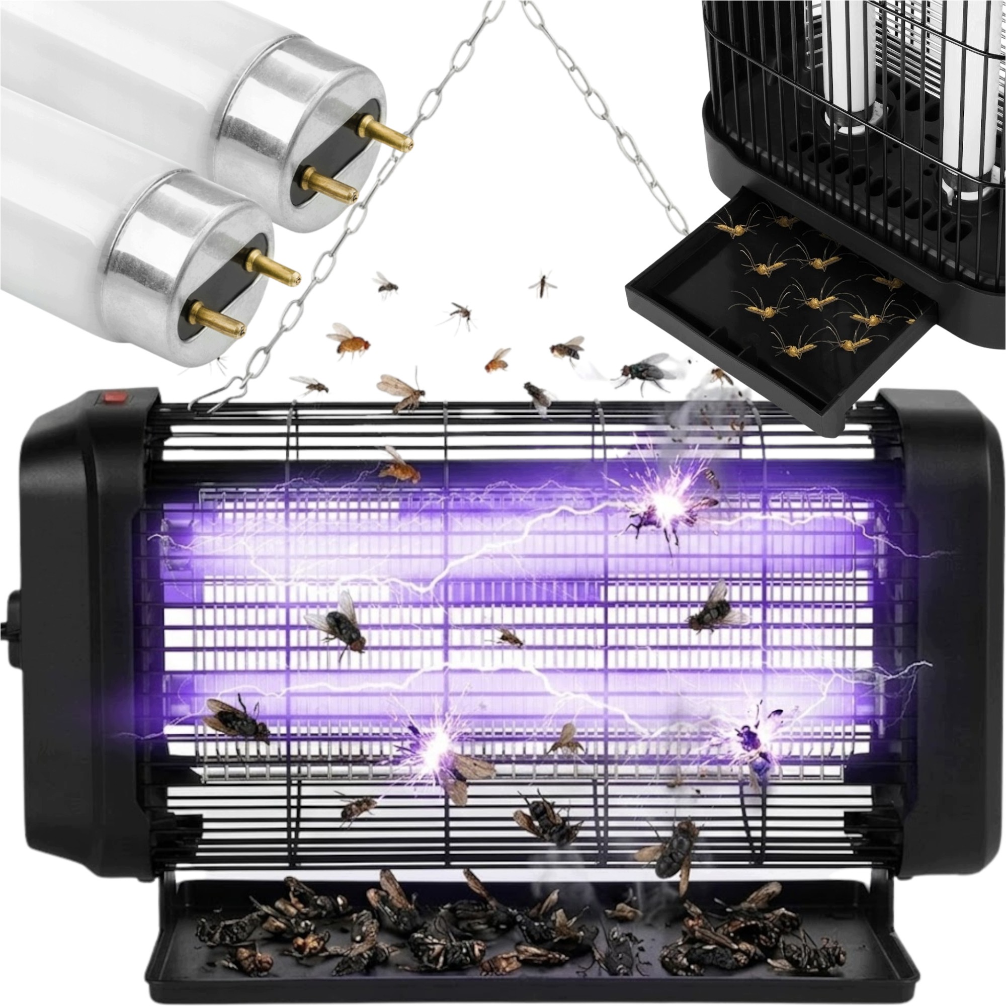 Lampa Na Hmyz Uv Komáre Insekticídna Pasca Muchy Mušky Silná XXL