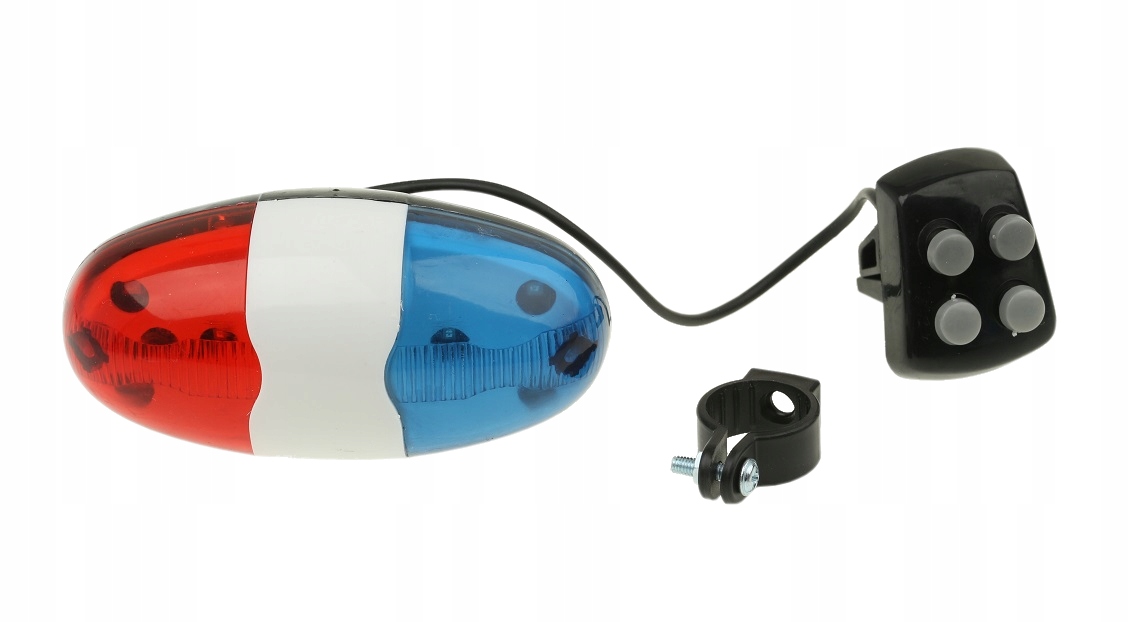 LAMPKA ROWEROWA SYRENA STRAŻ POLICJA DŹWIĘK SYGNAŁ