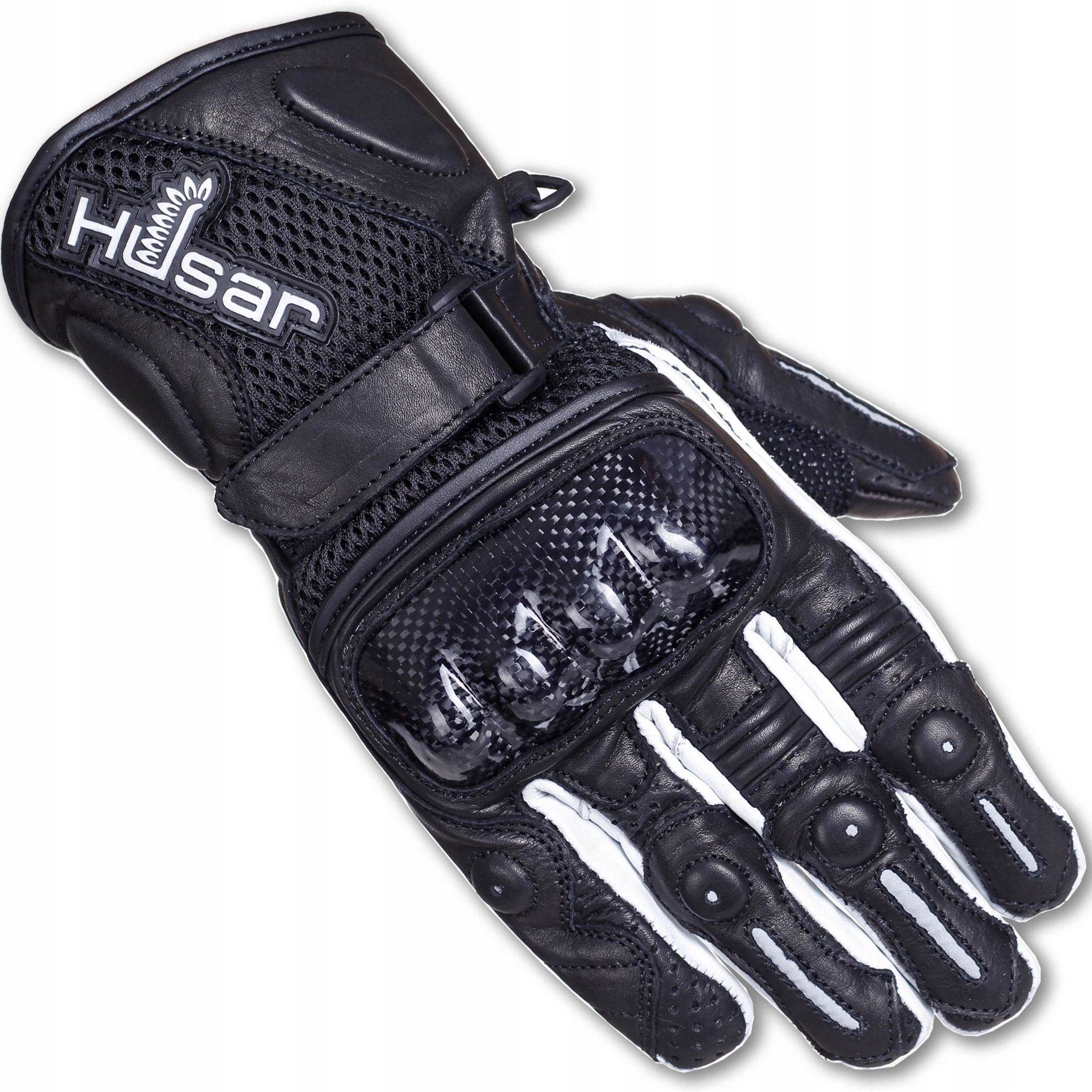 

Rękawice Motocyklowe Skórzane Husar Pro Sx białe
