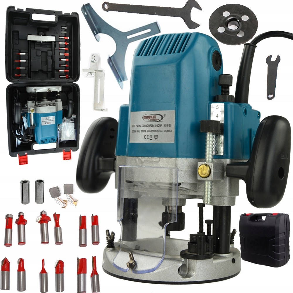 Frezarka Górnowrzecionowa Do Drewna Wycinarka Z Regulacją Obrotów Walizka