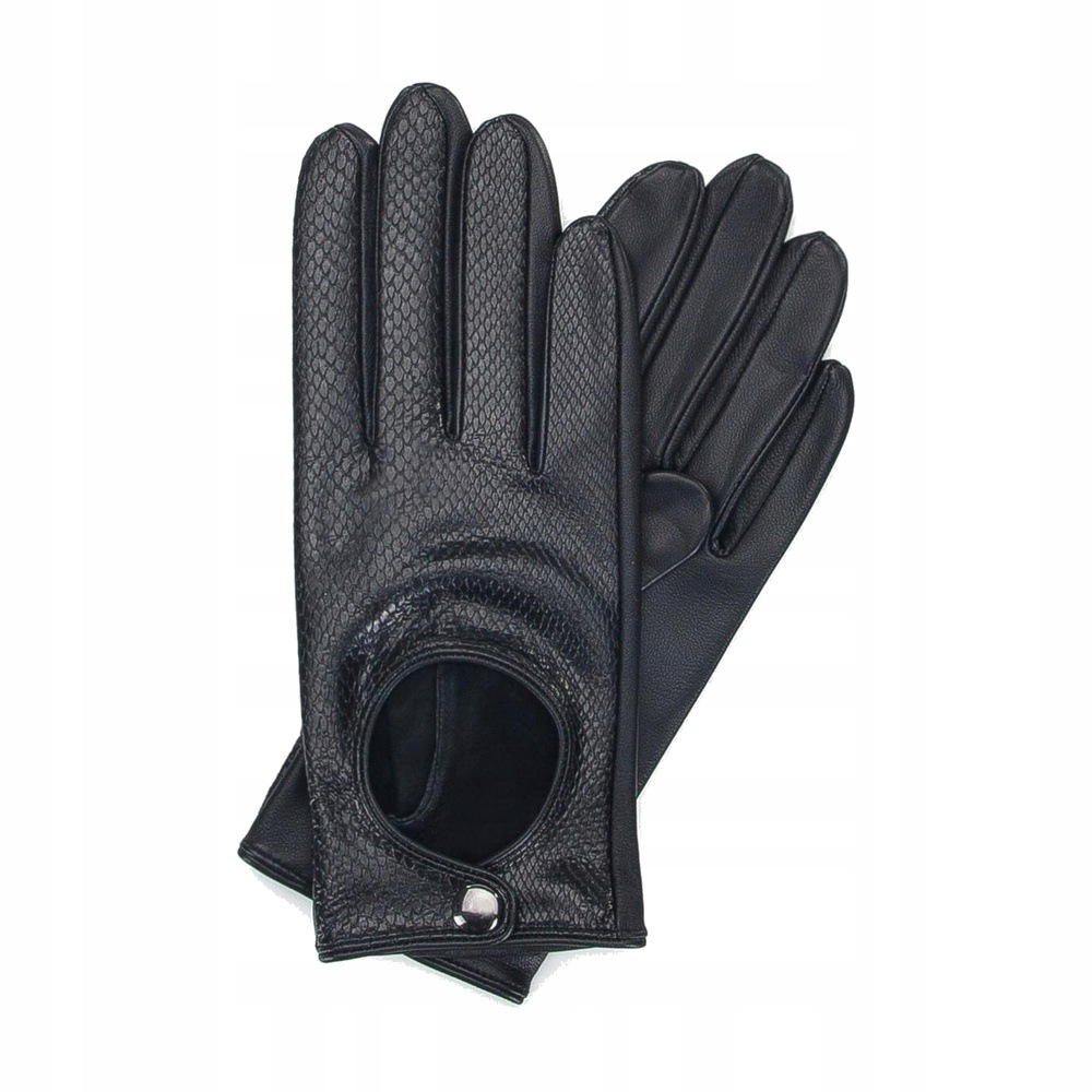 Dámské kožené automobilové rukavice Wittchen 46-6A-003-1 M, Černé