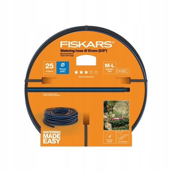 

Fiskars Wąż Ogrodowy 15MM 5/8'' 25M -Q3 1027097