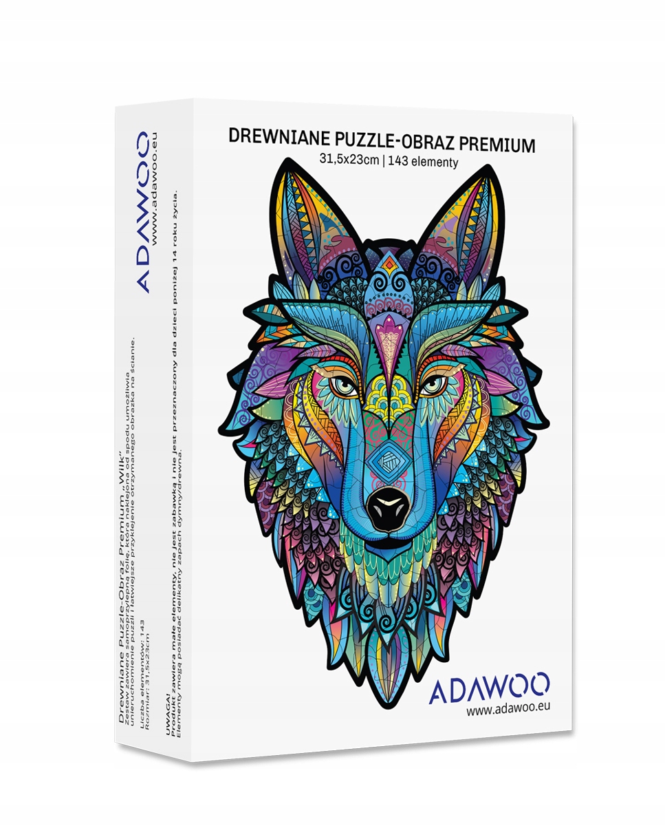 Puzzle Drewniane Premium 3D Układanka dla dorosłych Wilk Zwierzęta Prezent Bohater / Bajka Inny
