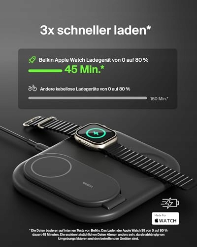 BELKIN BoostCharge 3w1 Qi2 15W MagSafe iPhone Watch AirPods — miniatura 3
