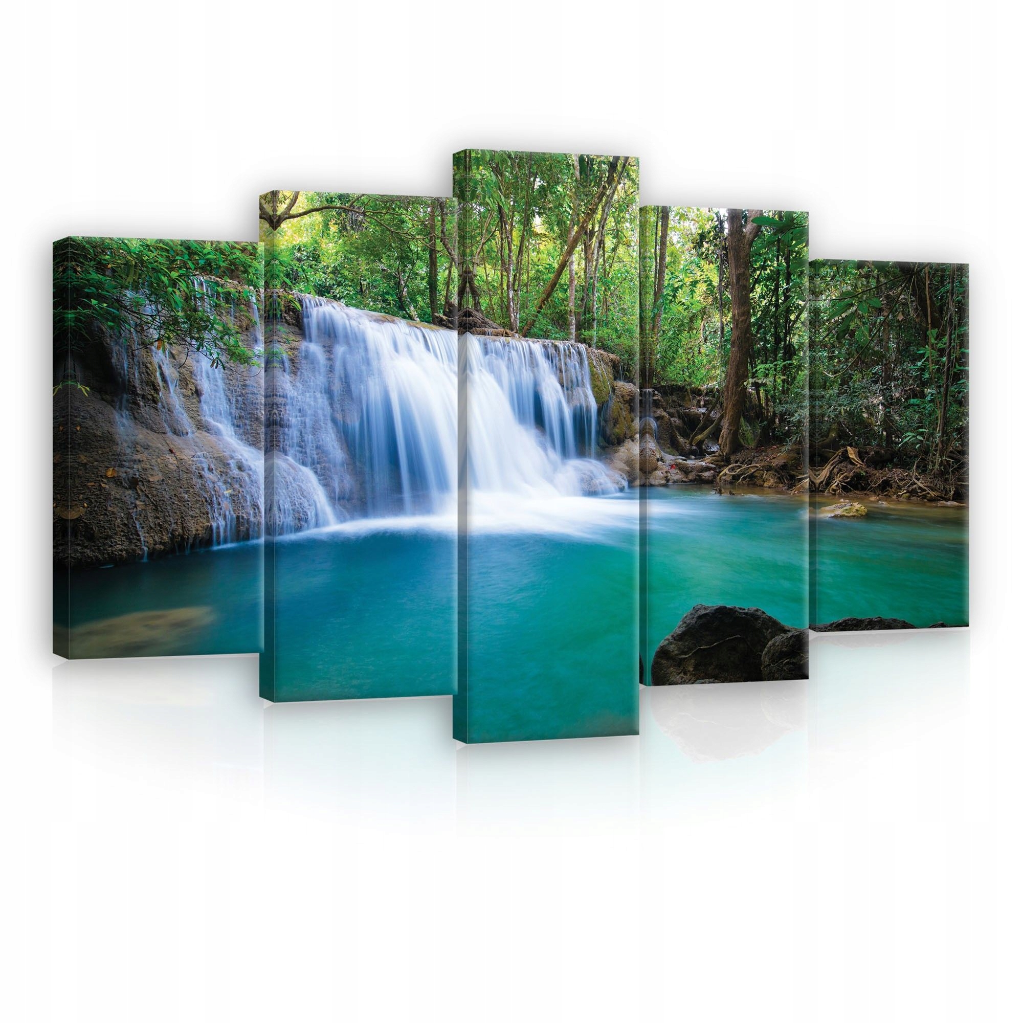 Obraz 100x60 Tropický lesní vodopád oáza klid zeleň příroda krajina