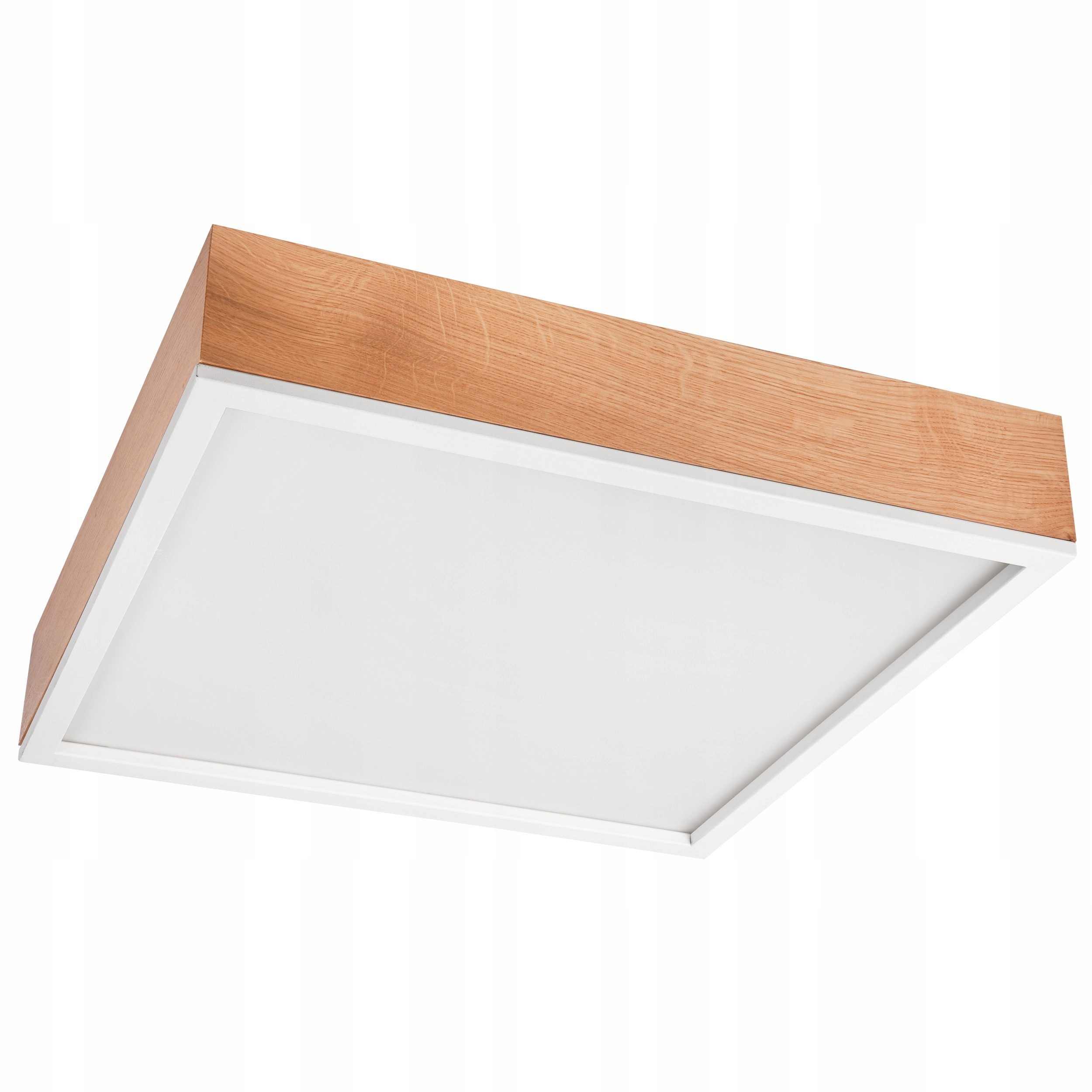 Plafon Lampa Sufitowa Lamkur Oak Square 49045 Kwadrat Dąb Biały