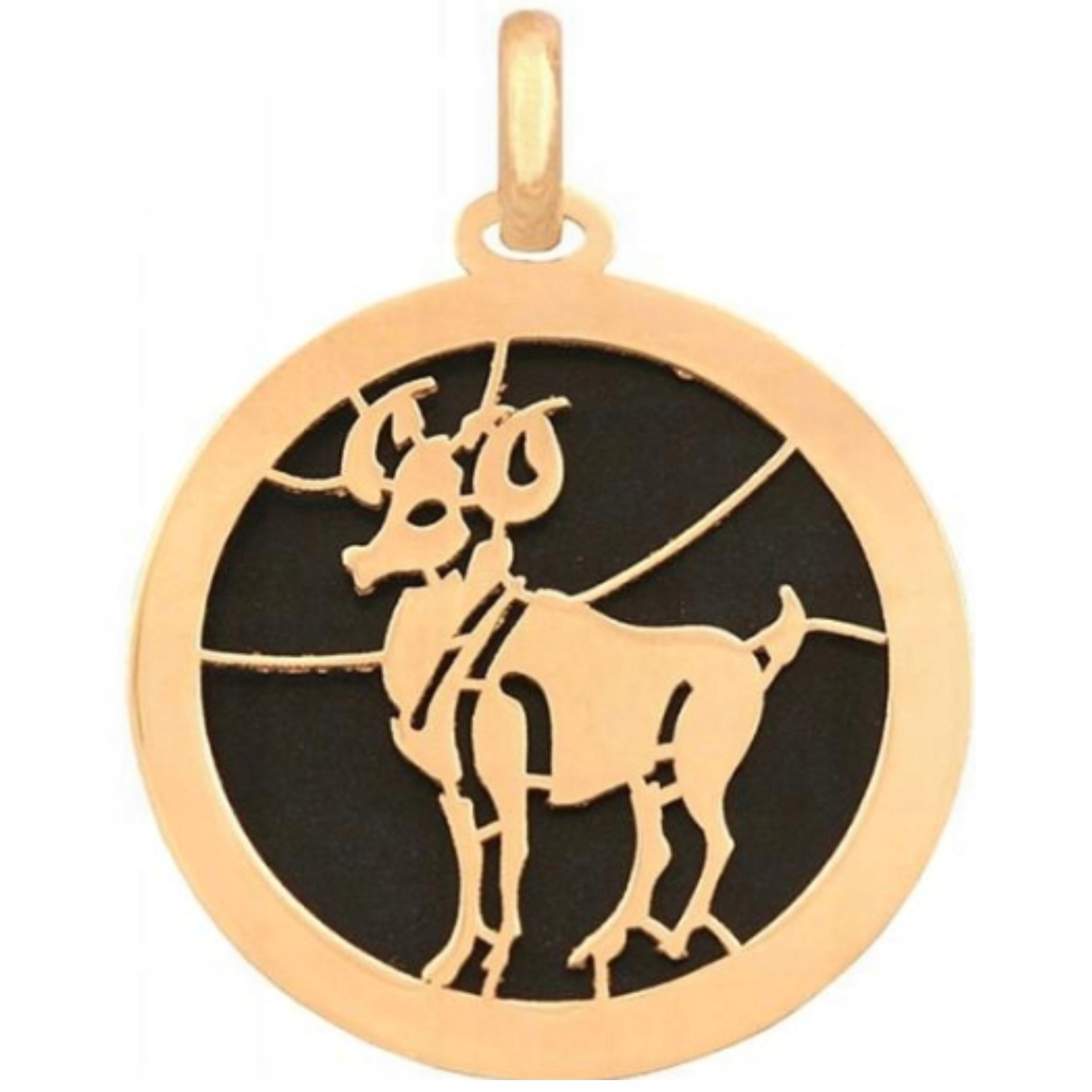 Zlatý Přívěsek 585 Znamení Zvěrokruhu Beran Onyks, módní vzor jako dárek 14k
