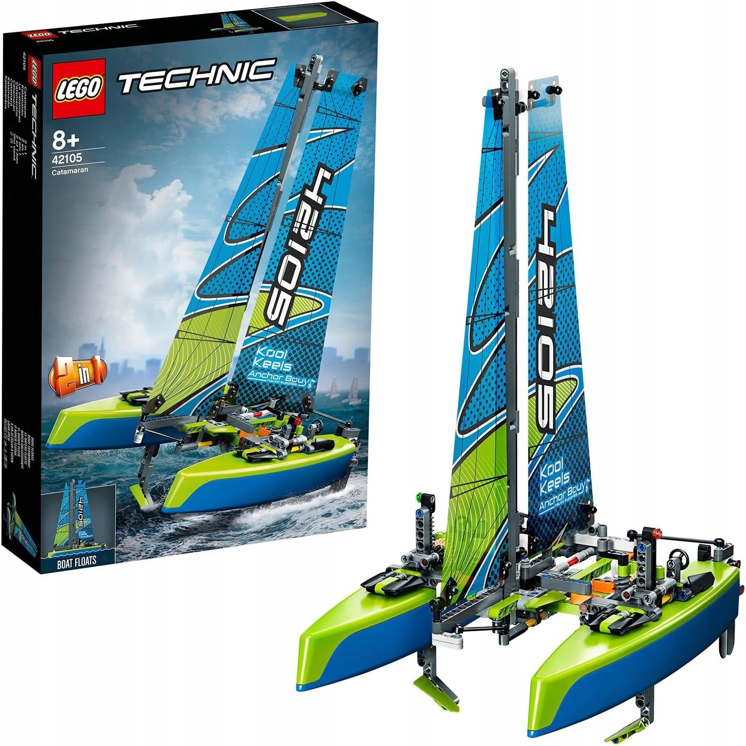 Lego 42105 Technic Katamaran 2v1 plovoucí loď s plachetnicí
