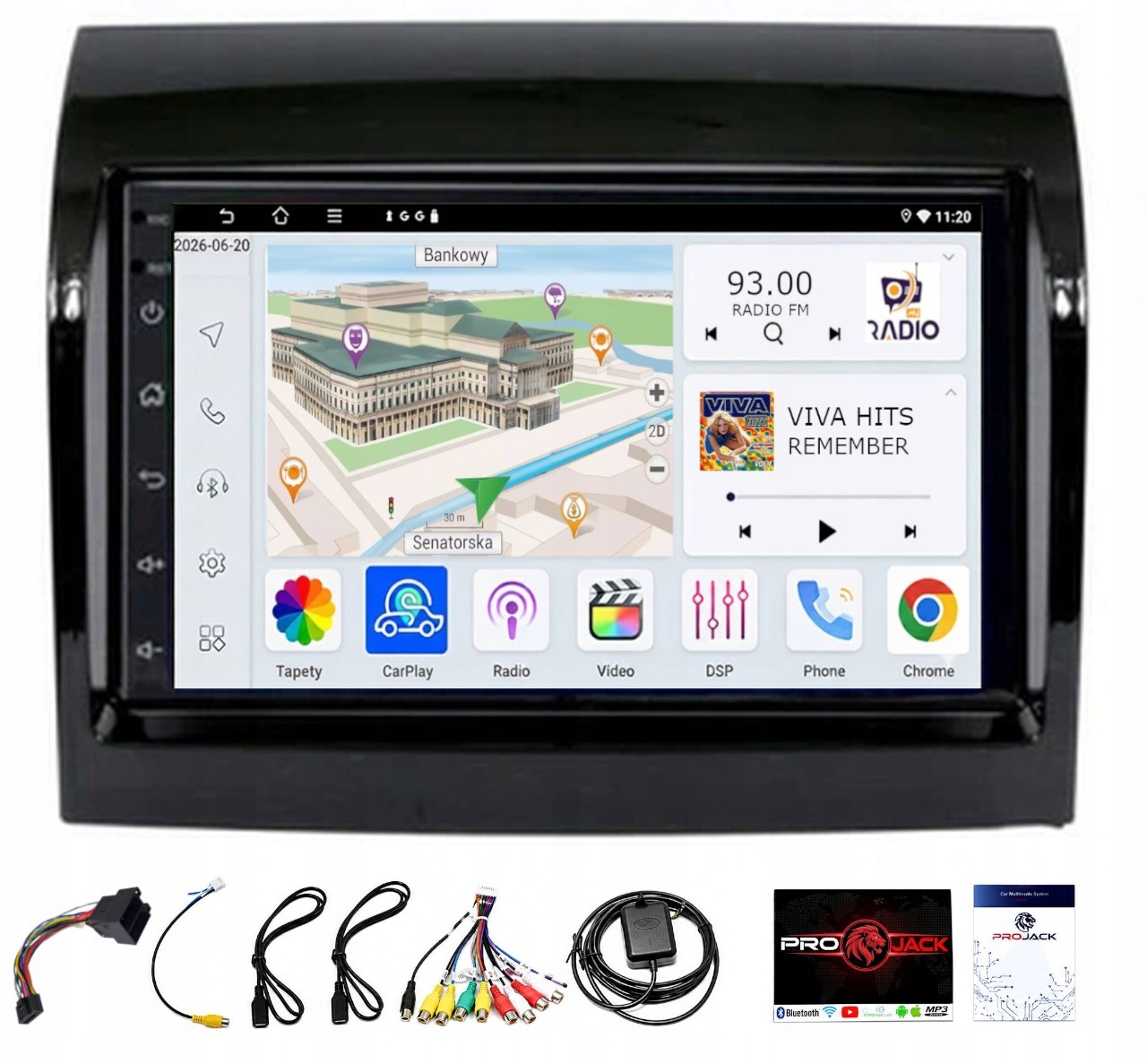 Autorádio Gps Usb Android Carplay Bluetooth Citroen Jumper 2011-22 4GB 64GB