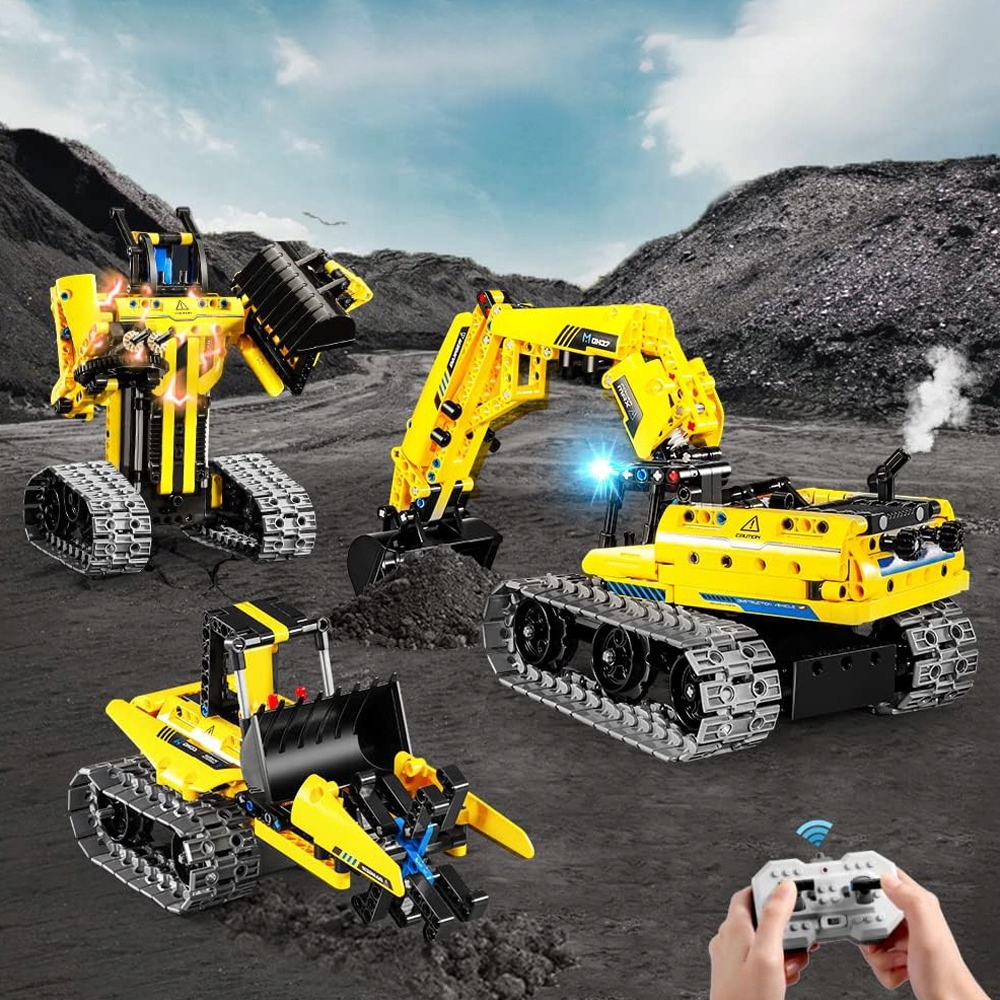 KOPARKA ZABAWKA INŻYNIERYJNA PROGRAMOWALNY PILOT Marka bez marki