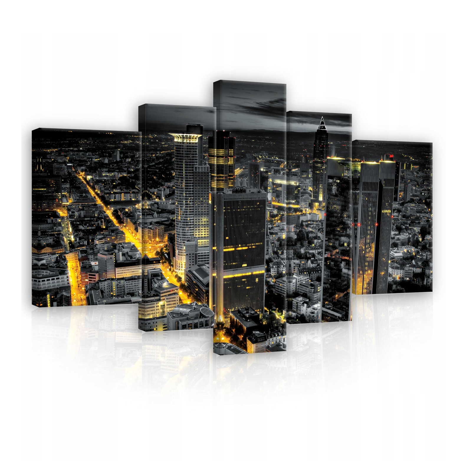 Картина для гостиной спальни город ночью 5 шт на холсте стены 170X100
