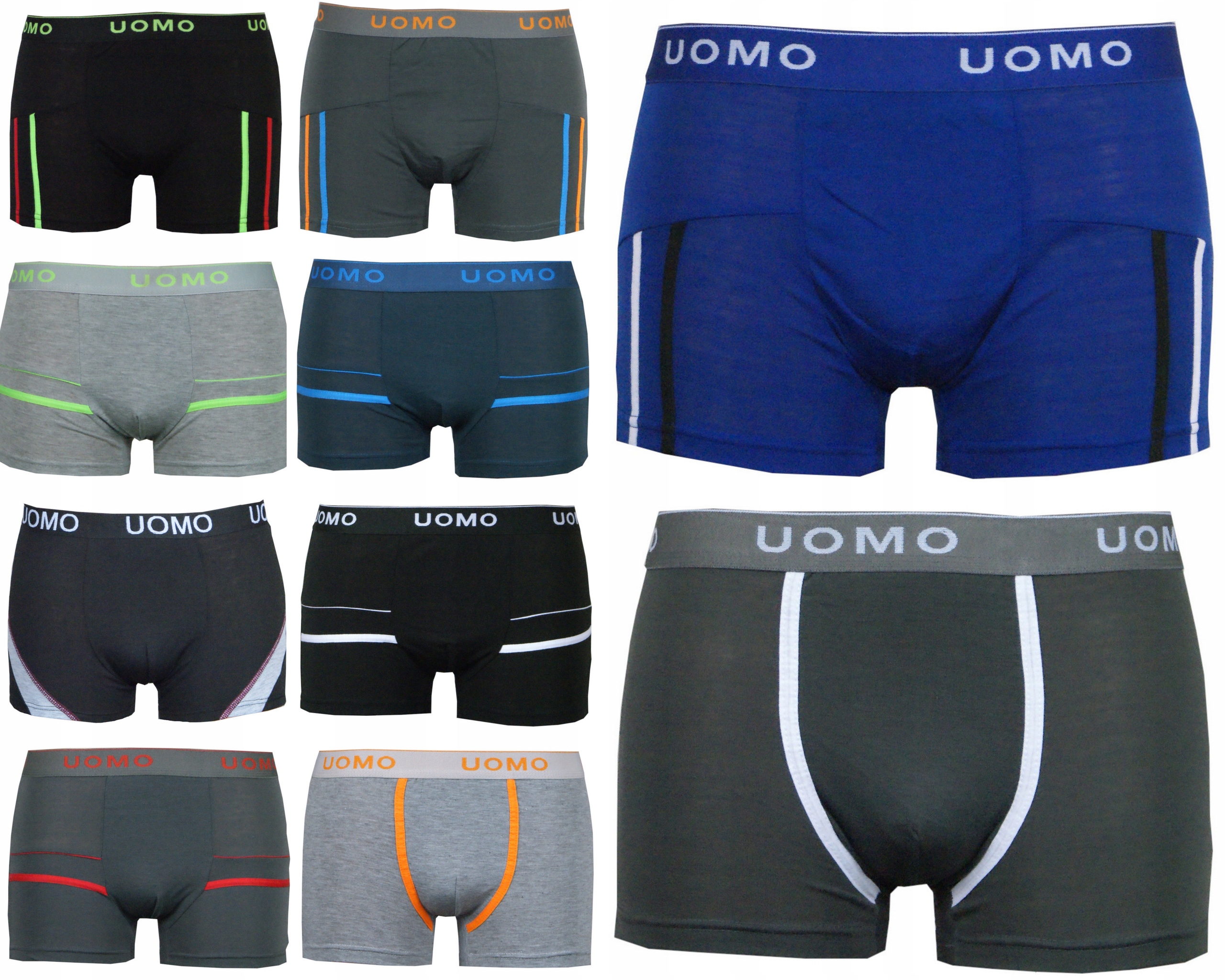 

10 x Bokserki męskie Uomo bawełna L