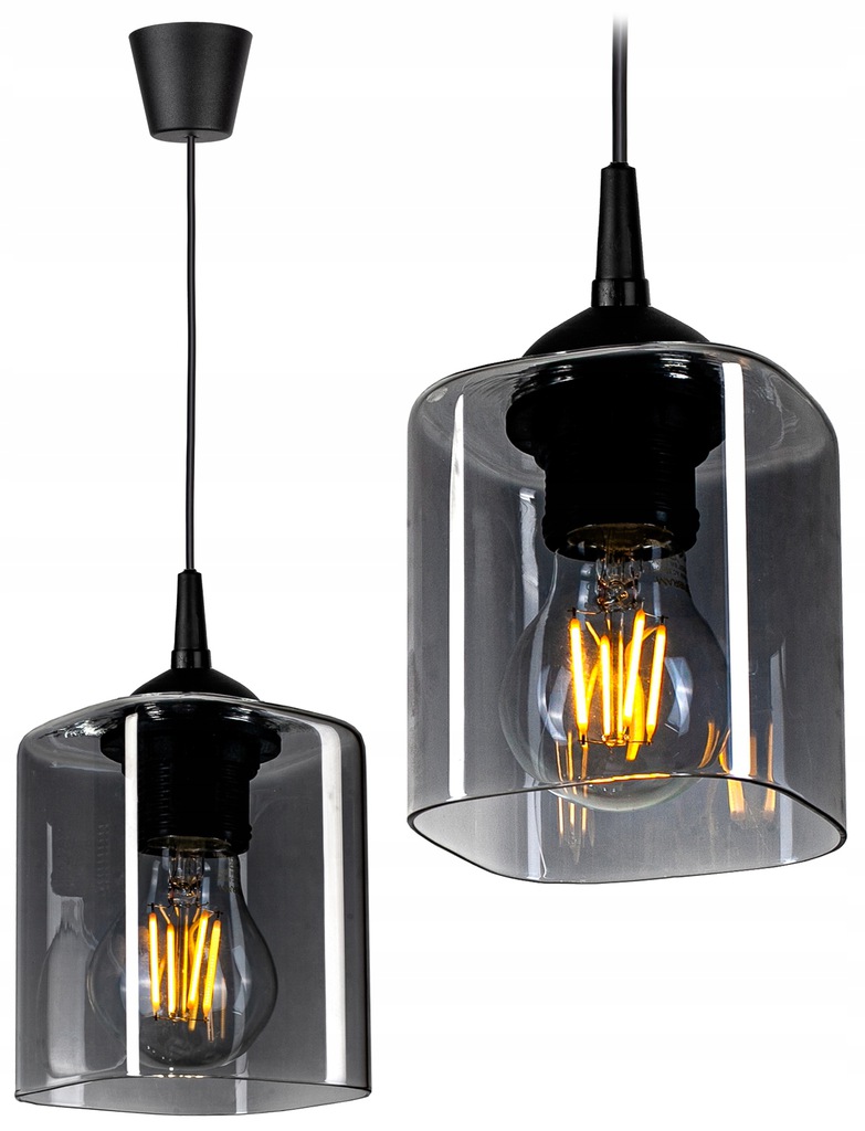 

Lampa Szklana Wisząca Sufitowa Żyrandol Led