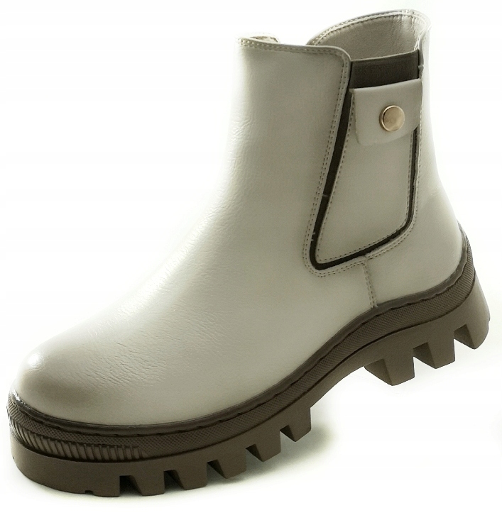 Stylové kotníkové boty Béžové Potocki 12167