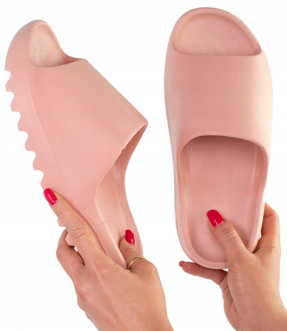 KLAPKI GUMOWE GRUBA PODESZWA RÓŻOWE 39