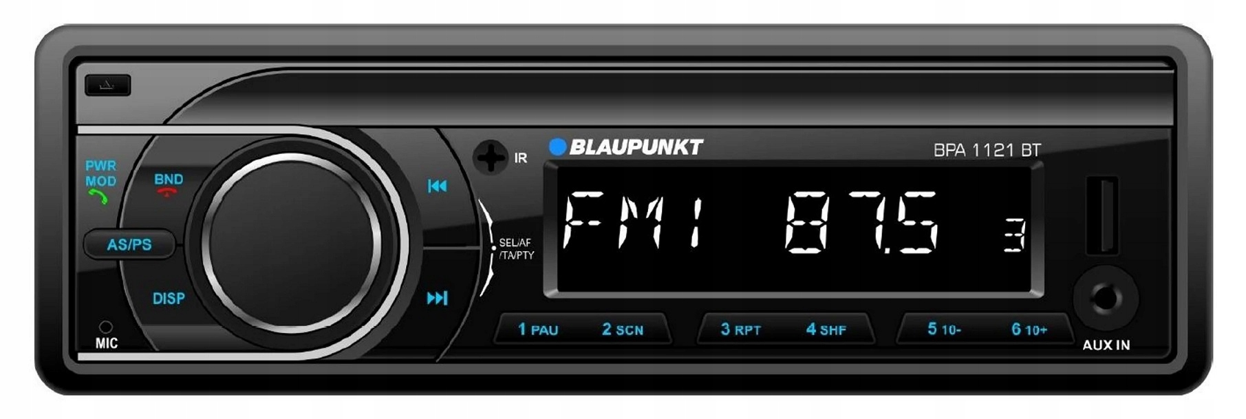 Autorádio Bluetooth MP3 Usb Aux 12V Blaupunkt BPA1121BT