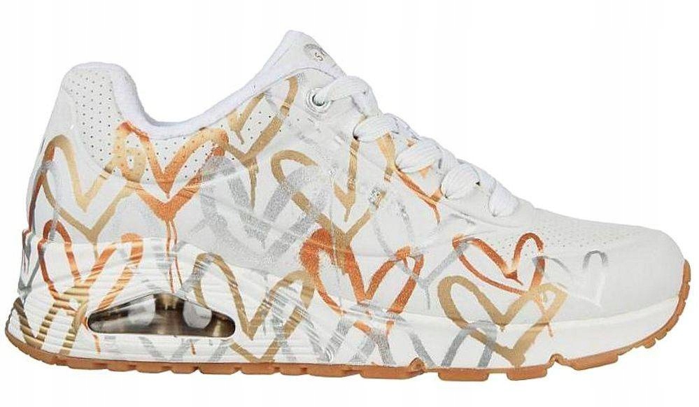 Dámské boty Skechers Uno-metallic Love srdce 155523-WTGD; 38