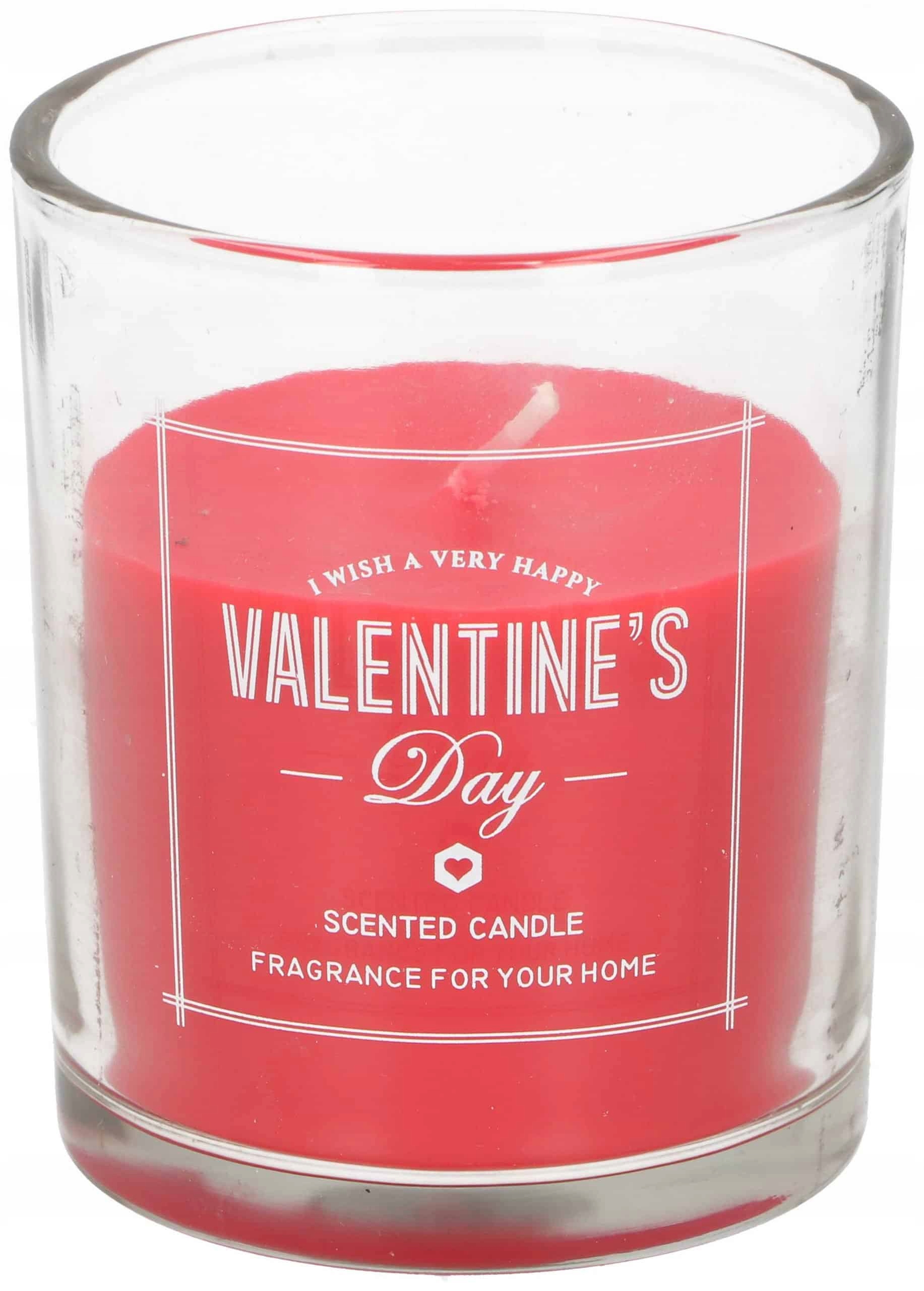 Arti Casa Valentine Candle in Glass 6x7cm