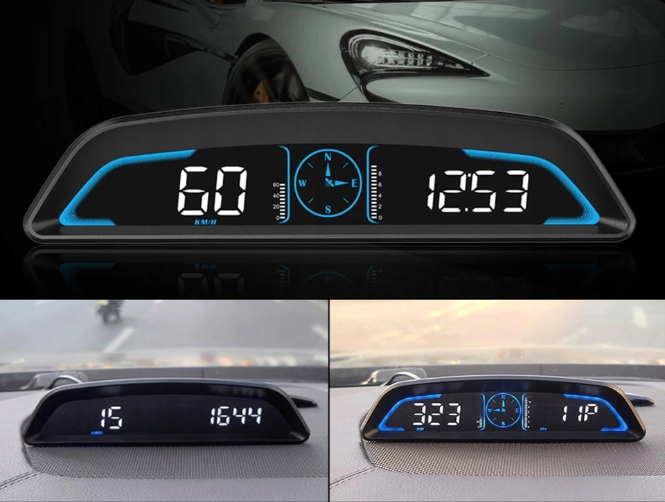 WYŚWIETLACZ PROJEKTOR LED LCD HUD GPS USB PRĘDKOŚĆ Numer katalogowy części GPS