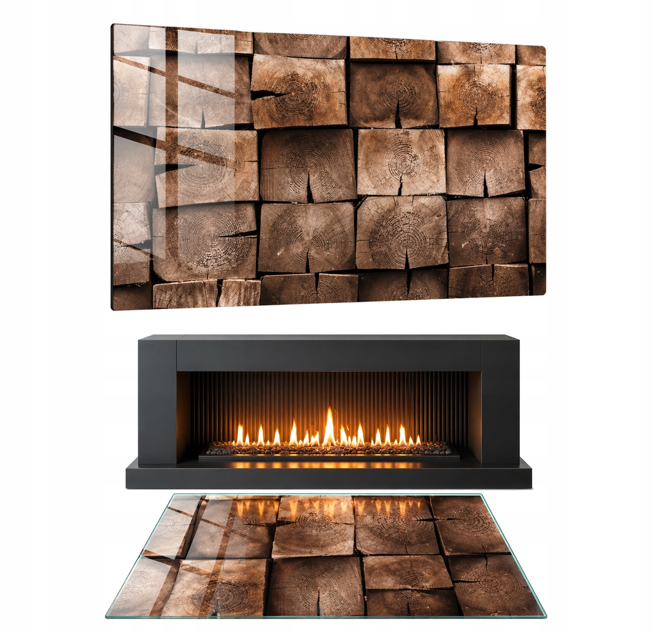 Sklo Pod Krb Tvrzené Sklo Podložka Rozměr 65x60 cm Grafika Parket