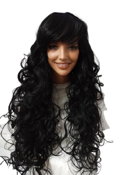 Paruka Marlena černá Dlouhá kudrnatá Neessaja wigs shop