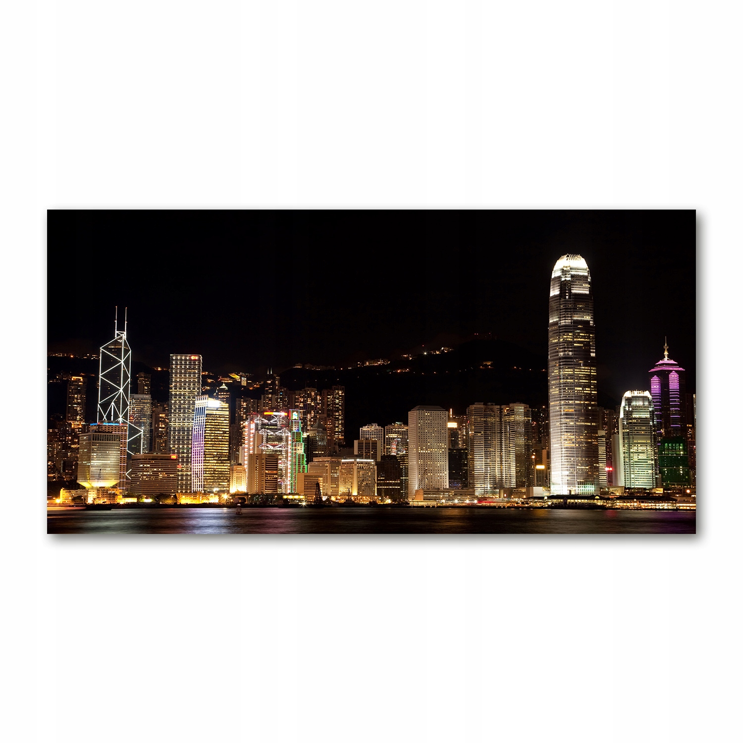

Foto obraz akryl zdjęcie Hongkong nocą 120X60 cm