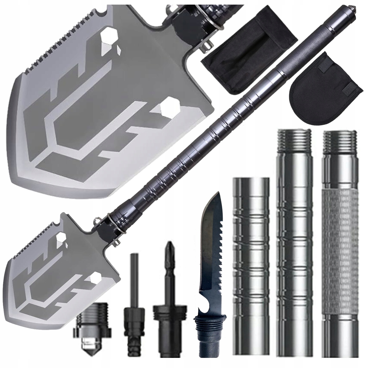 SAPERKA SKŁADANA 67cm WOJSKOWA ŁOPATA POLOWA NIEZBĘDNIK SURVIVALOWY STALOWA Waga 900 g