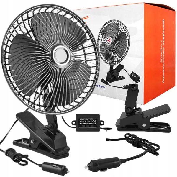 WENTYLATOR SAMOCHODOWY DO AUTA 24V WIATRAK MOCNY