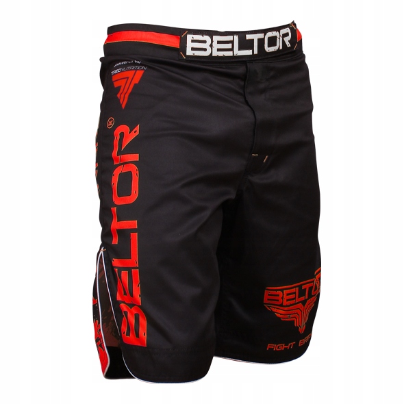 BELTOR SPODENKI MMA TRENINGOWE RED PUNCH SPORTOWE SHORTY ROZMIAR XXL Linia plus size (duże rozmiary)
