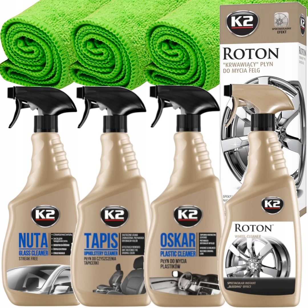 Zestaw Kosmetyki K2 Do Pielęgnacji Czyszczenia Samochodowe Auta Samochodu