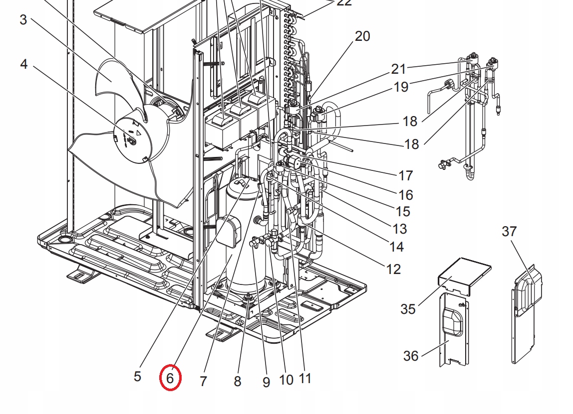 502230 S70E53400 SPRĘŻARKA COMPRESSOR Mitsubishi Electric