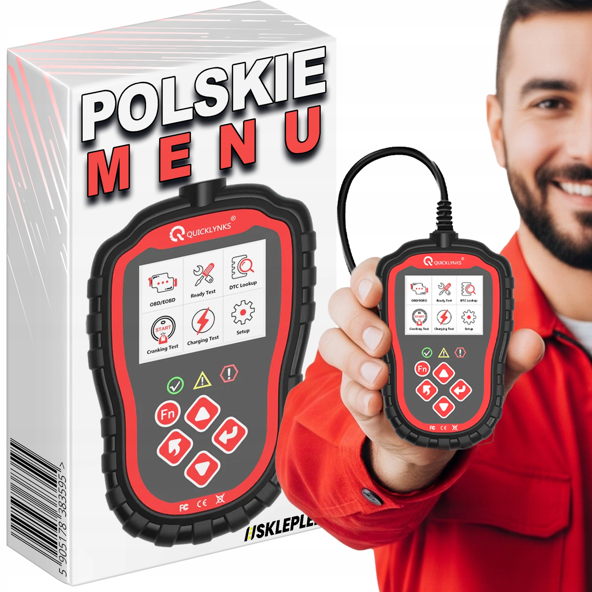 Szybki Tester OBD2 Diagnostyczny Pl Menu Interfejs Skaner Diagnostyczny Obd