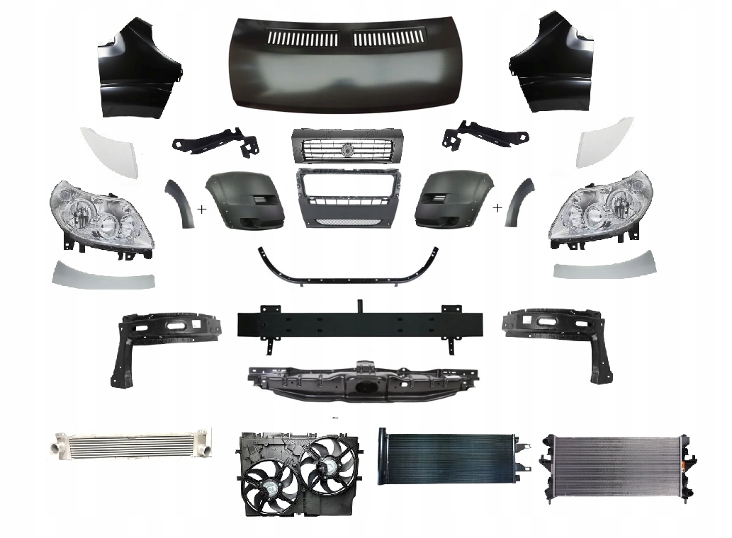 FIAT DUCATO 2006-2014 KOMPLETNY PRZÓD MASKA PAS