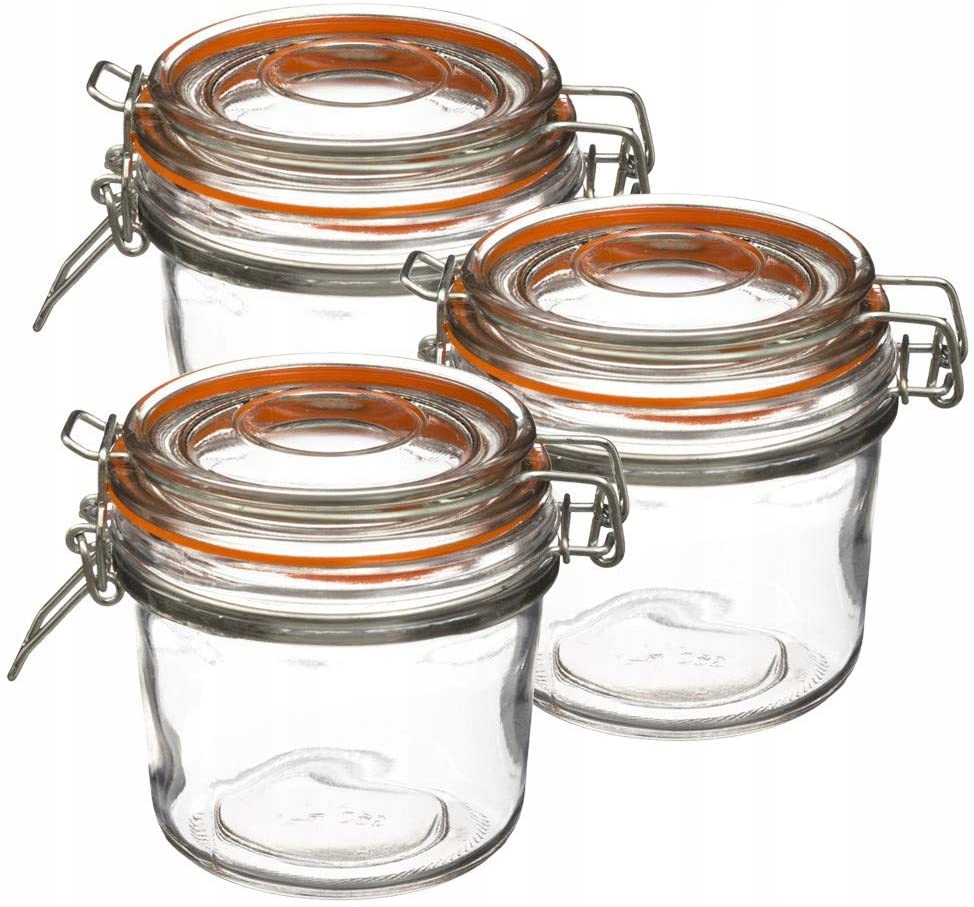 

3x Szklany Słoik Na Klips Komplet Słoików 3x 350ml