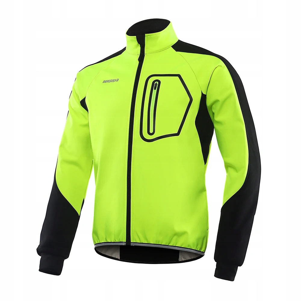 BERGRISAR Winter Men's Cycling Jacket Bicycle Softshell Fleece Thermal ...