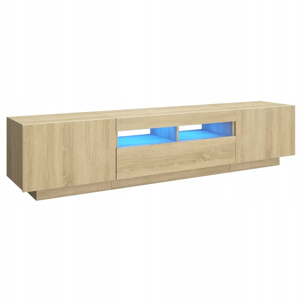 Rtv skříňka s Rgb Led osvětlením, dub Sonoma, 180 x 35 x 40 cm