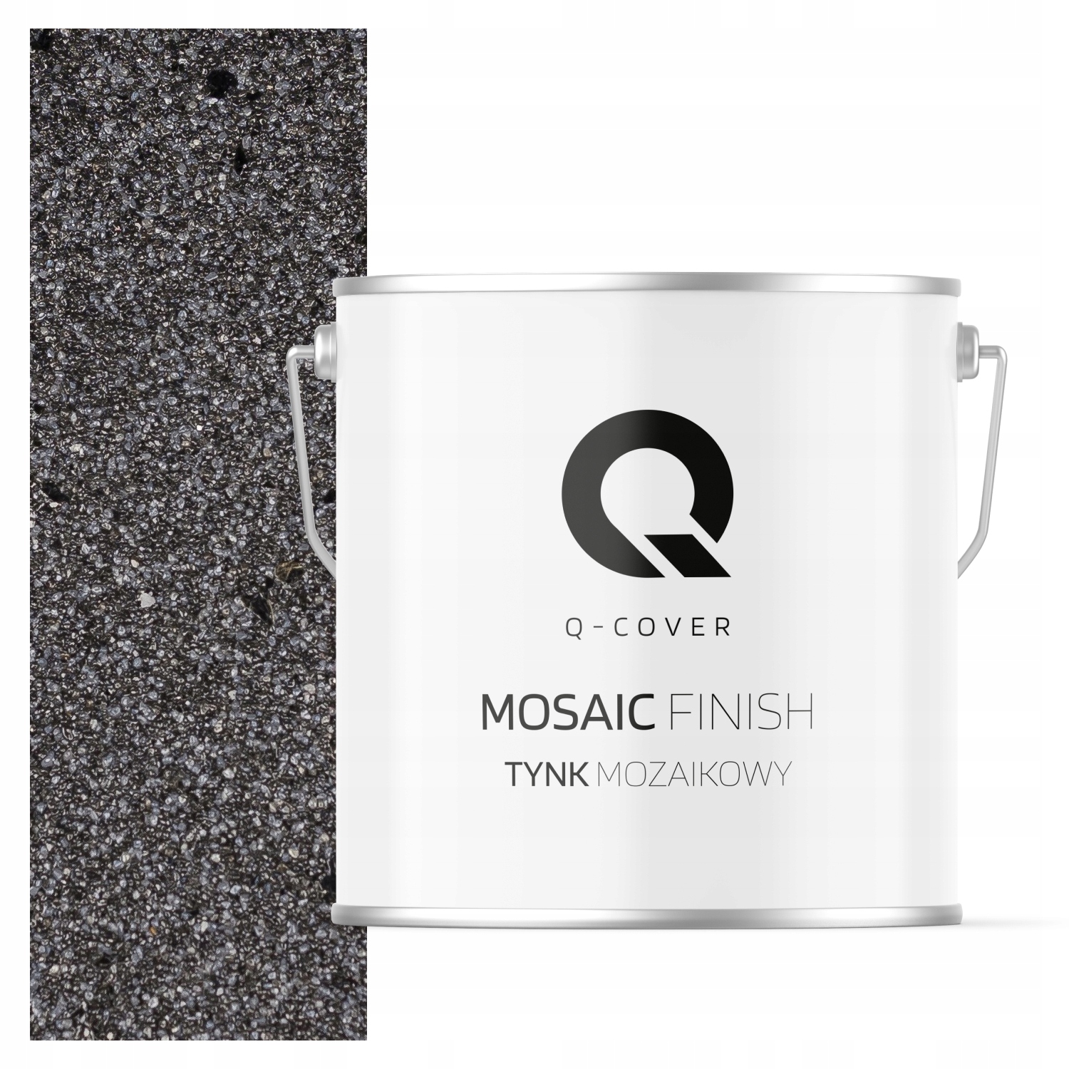 Mozaiková pryskyřičná omítka 7 kg Vnitřní barva Šedá tmavá s černou slídou M45