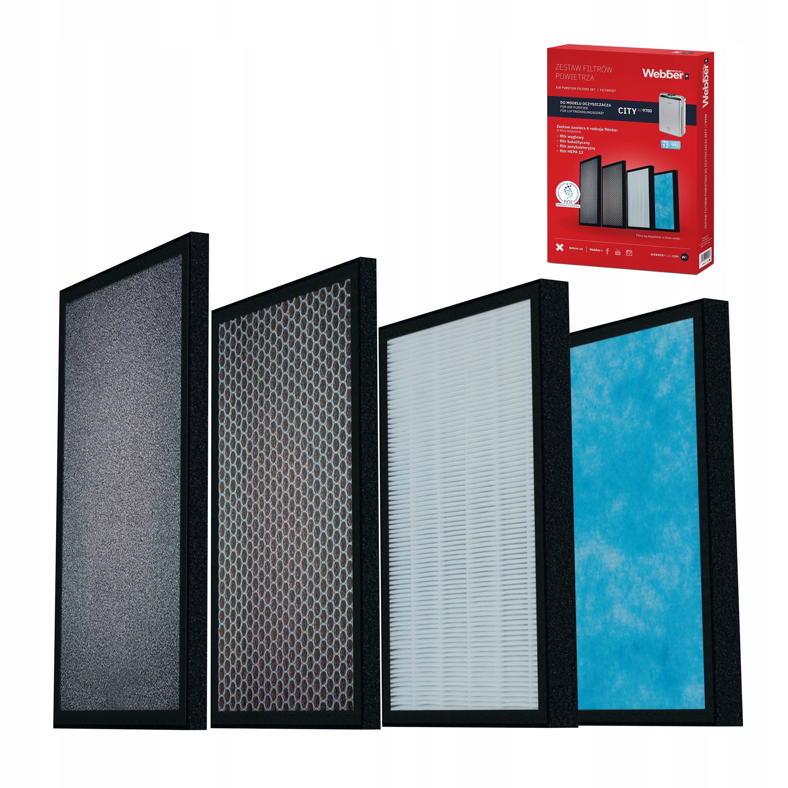 Vzduchový filtr pro čističku vzduchu Webber AP9700 Hepa 12