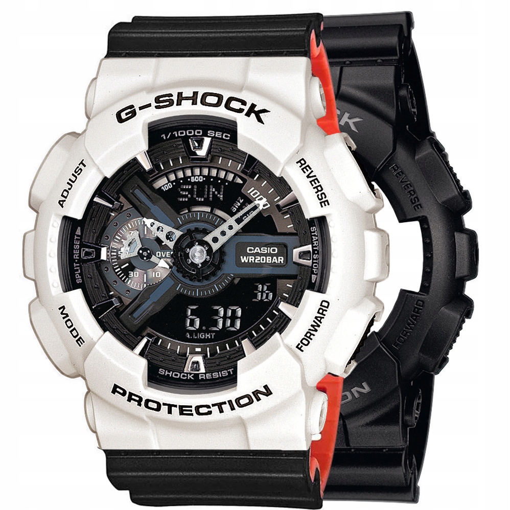 Sada Hodinek G-shock GA-110-1BER Bílá Černá, Červená
