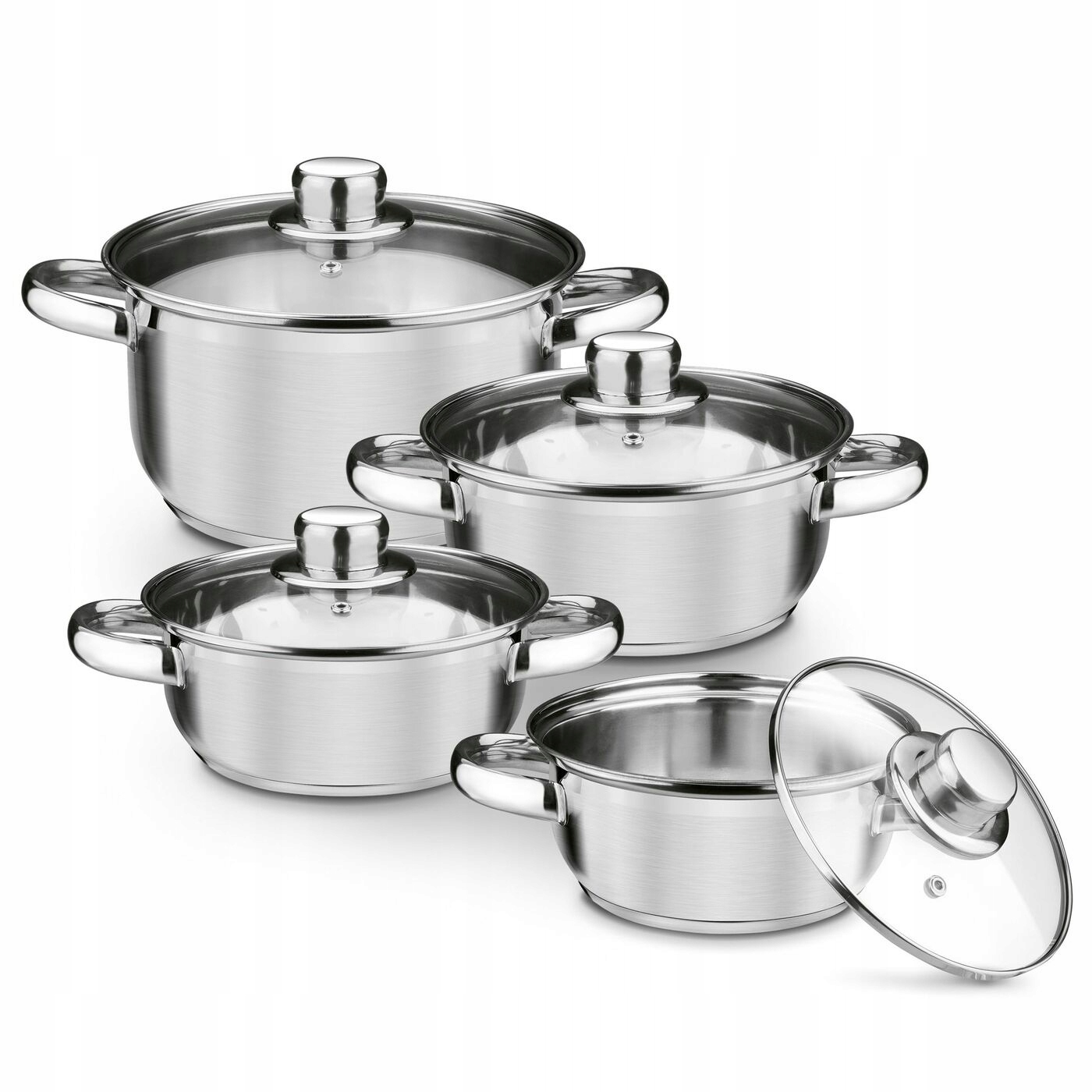 Zestaw garnków Satyna Indukcja 8 elementów