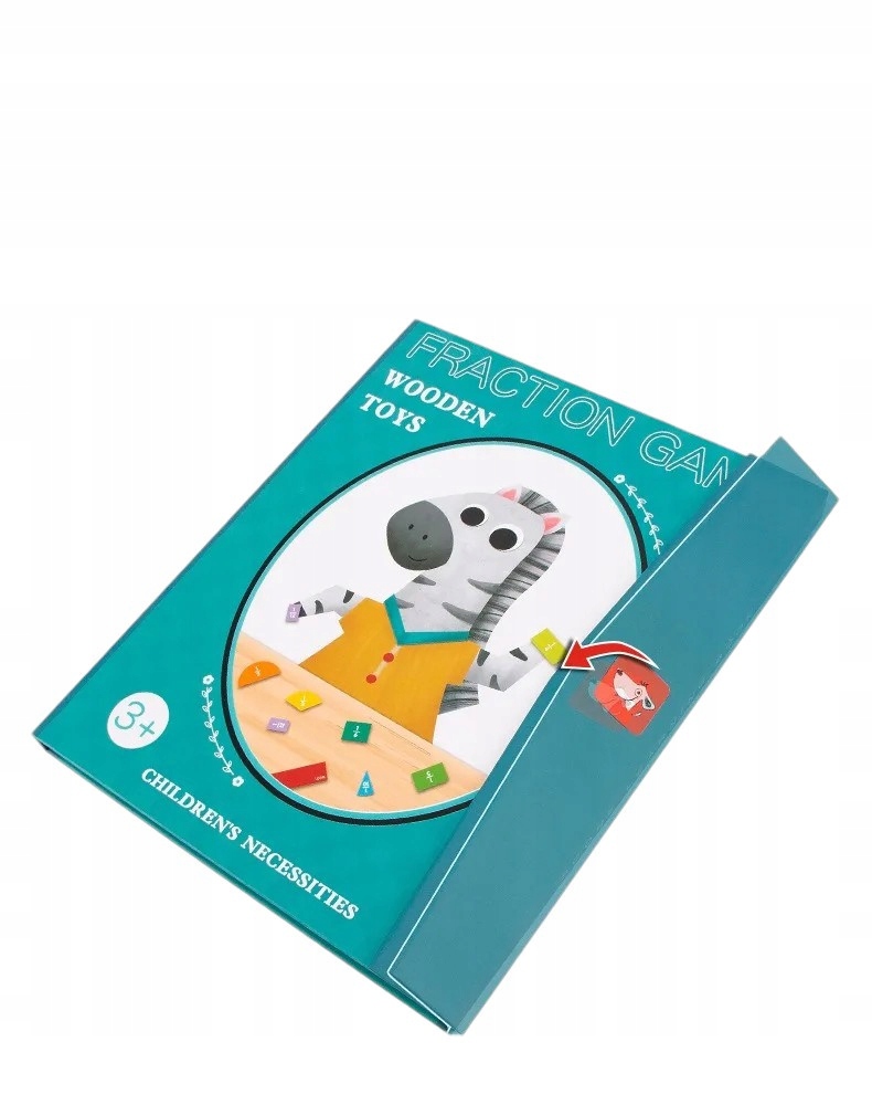 TABLICA KSIĄŻKA MATEMATYCZNA DO NAUKI LICZENIA UŁAMKÓW PROCENTÓW PUZZLE Materiał drewno papier plastik inny