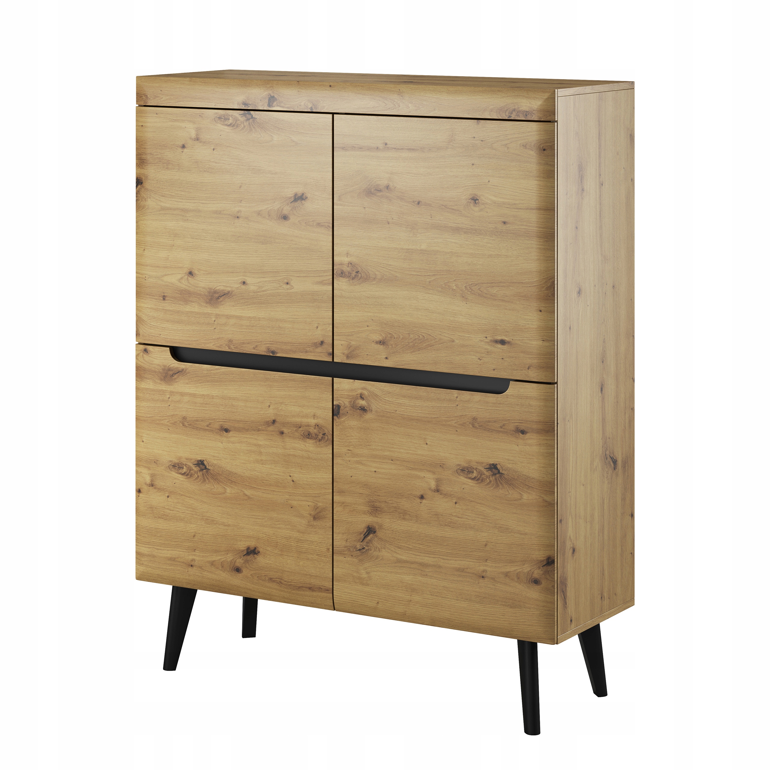 Komoda Nordico 107 cm do obývacího pokoje Ložnice 4 Dvířka Dub Artisan