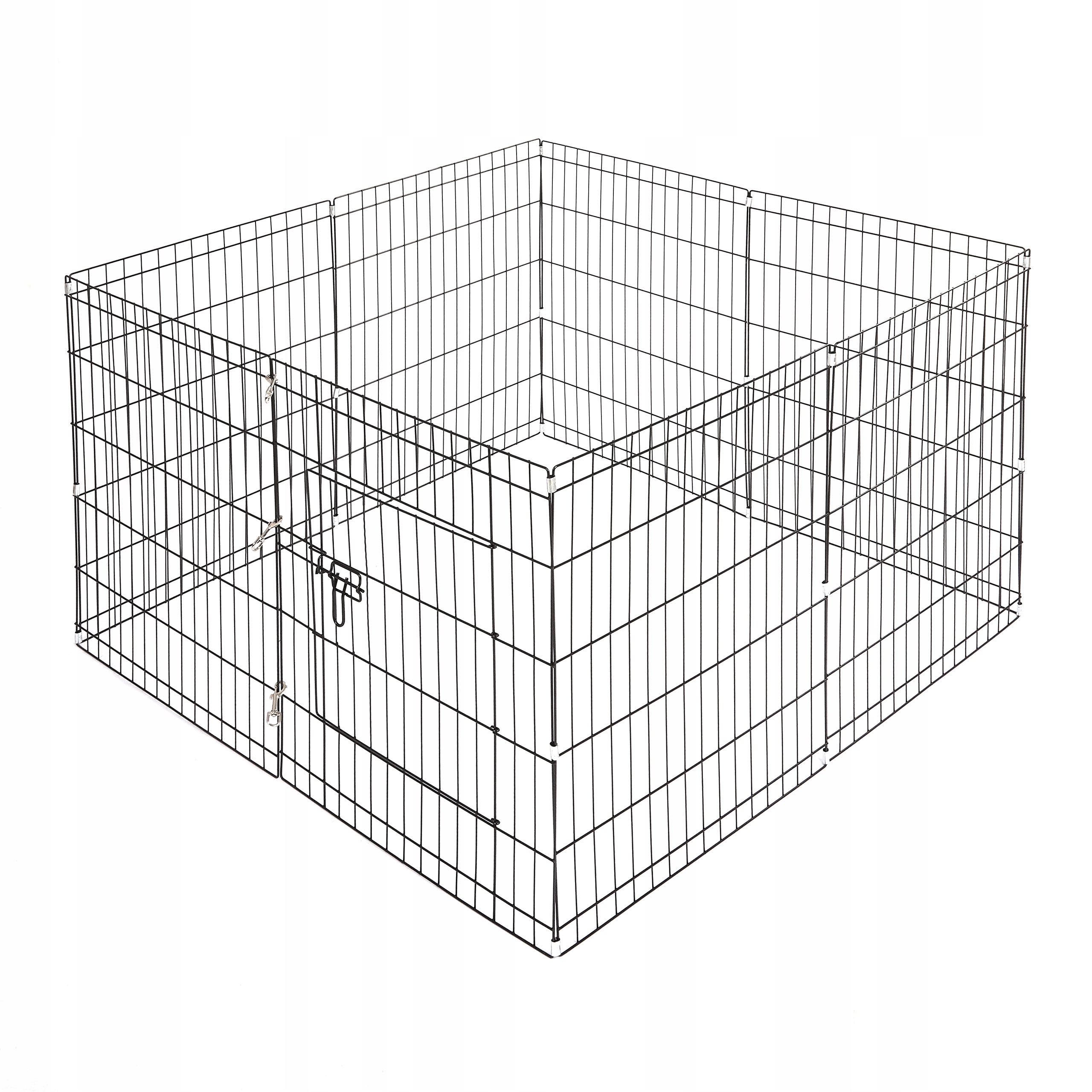 Levně Kovová Kotec s prahem pro psa – M Light 8 panelů 76 × 61 cm