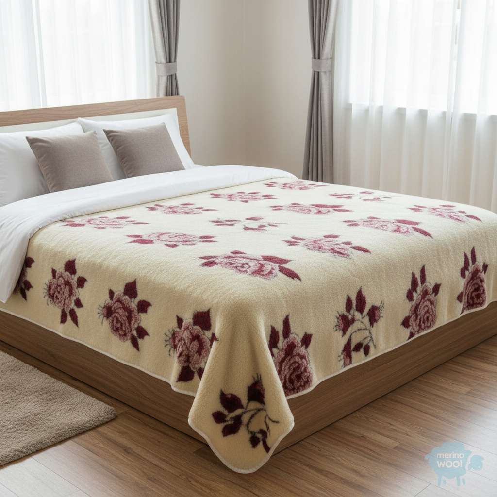 Merynos vlněný přehoz na postel 160/200 cm Merino Wool