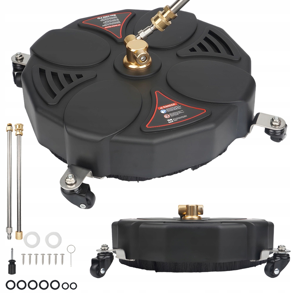 Tlaková Výplachová Tyč Pro Myčku 32 CM 2500 Psi 4 Kolečka 360° Nerezová Ocel
