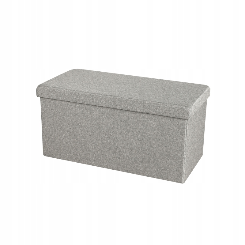 Dochtmann Skladací taburet s úložným priestorom sivý 76x38x38 cm