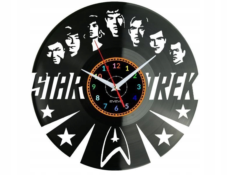 Star Ship Nástěnné hodiny Vinylová deska Moderní dekorativní jako Dárek Ur