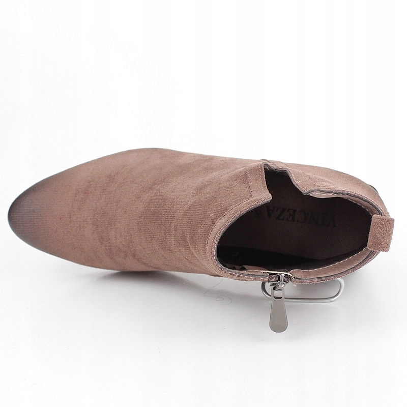 VINCEZA 10798 BEŻ ZAMSZOWE BOTKI r. 40 Rozmiar 40