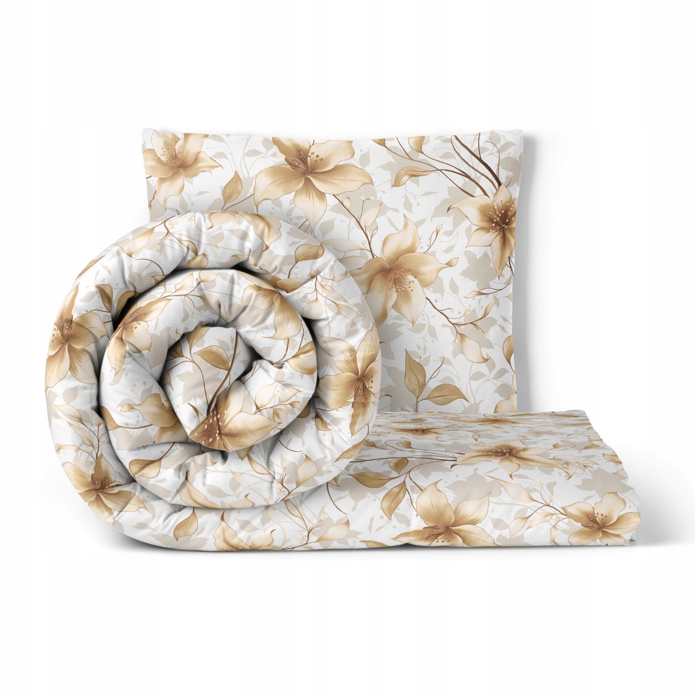 Povlečení 140 x 200 cm, 70 x 80 cm, 140 g/m2, bavlna 100% perleťová Vanilka